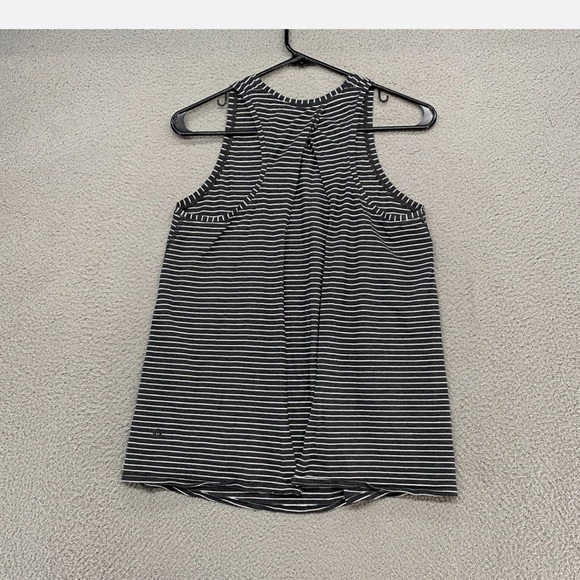 Lululemon Tank Womens Open Back All Tied Up Striped Workout Gym Running Gray - Picture 5 of 6